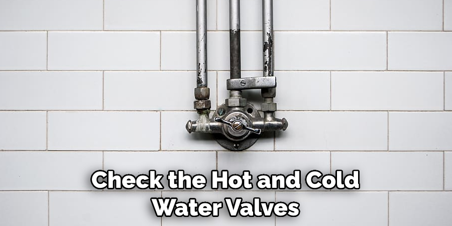 Check the Hot and Cold Water Valves