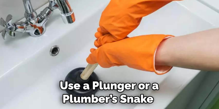 Use a Plunger or a Plumber’s Snake