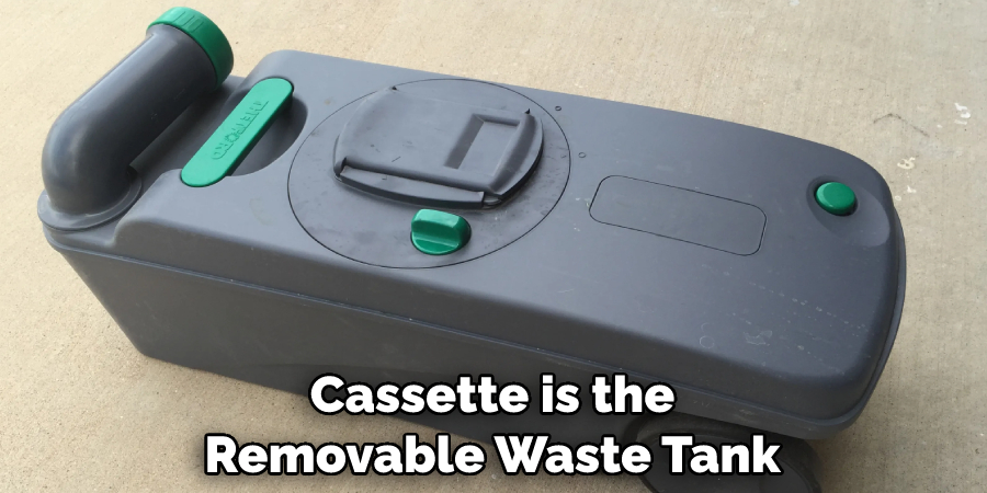 Cassette is the Removable Waste Tank