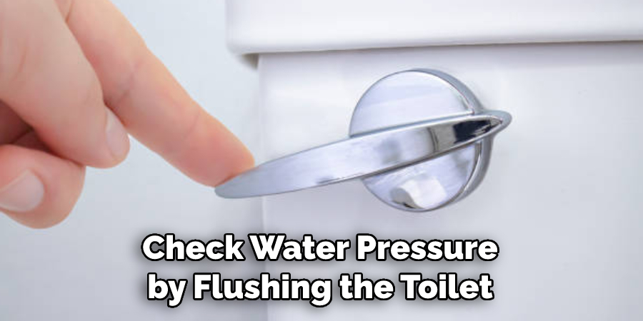 Check Water Pressure by Flushing the Toilet