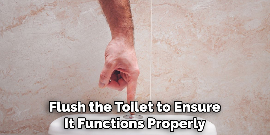 Flush the Toilet to Ensure It Functions Properly