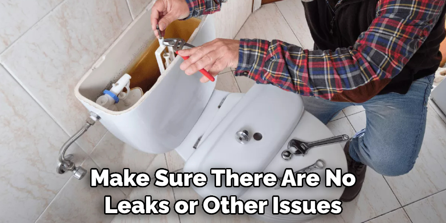 Make Sure There Are No Leaks or Other Issues