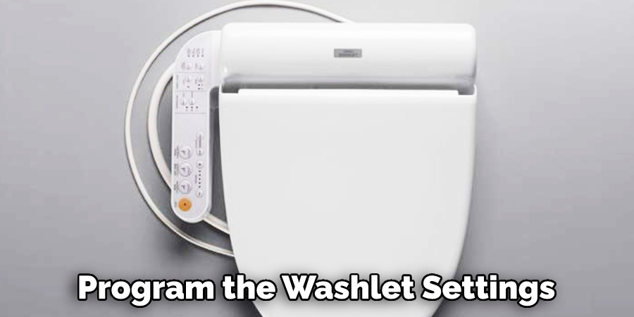 Program the Washlet Settings