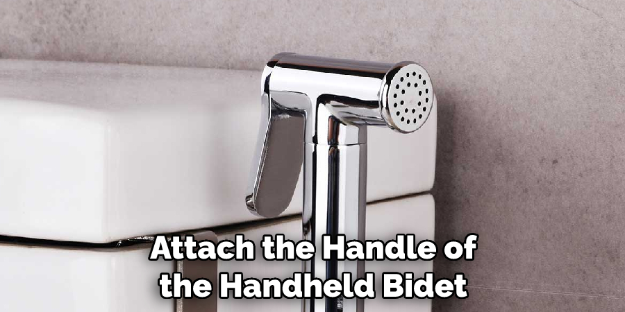 Attach the Handle of the Handheld Bidet