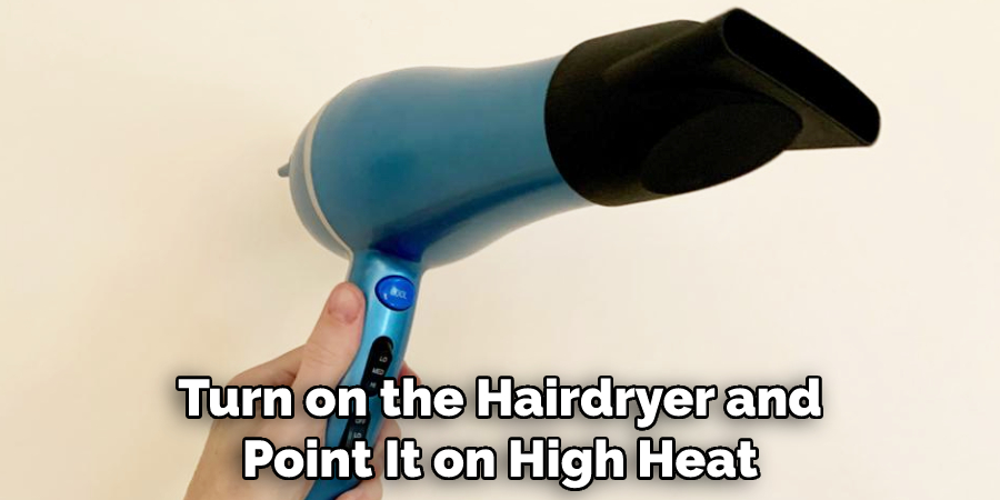 Turn on the Hairdryer and Point It on High Heat