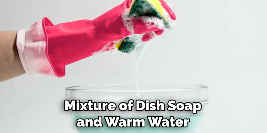 Mixture of Dish Soap and Warm Water