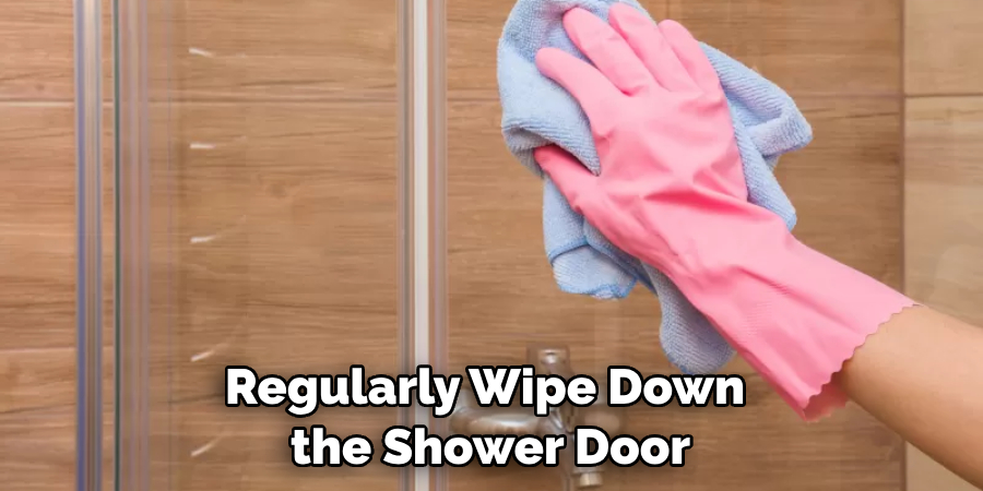 Regularly Wipe Down the Shower Door