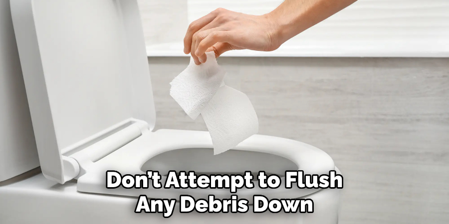 Don’t Attempt to Flush Any Debris Down