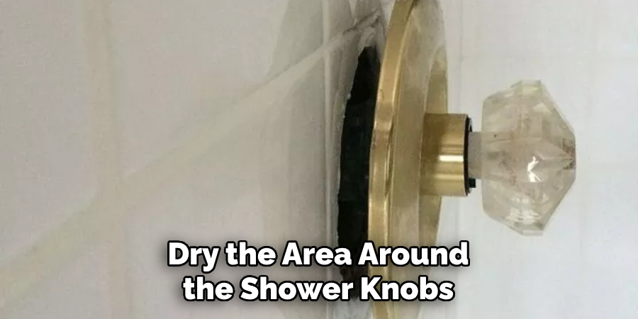 Dry the Area Around the Shower Knobs