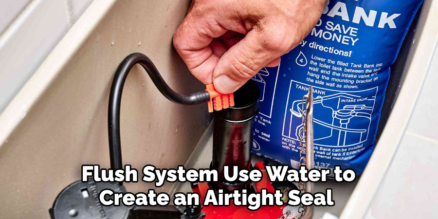 Flush System Use Water to Create an Airtight Seal 