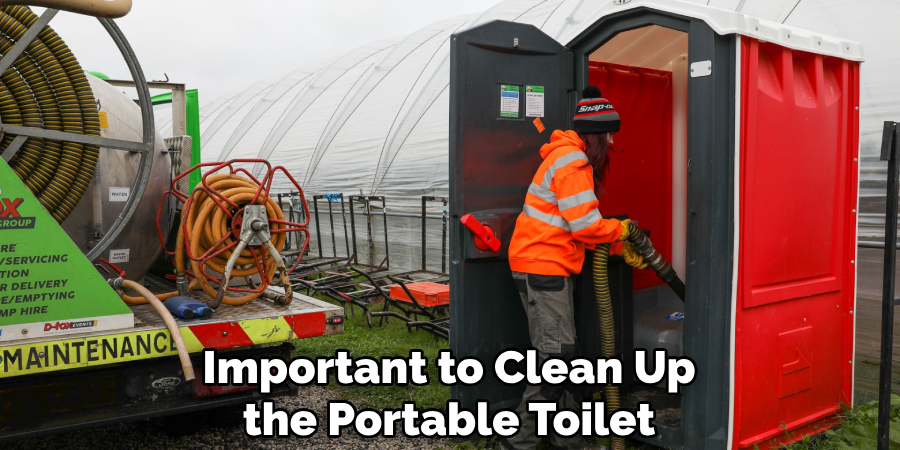 Important to Clean Up the Portable Toilet