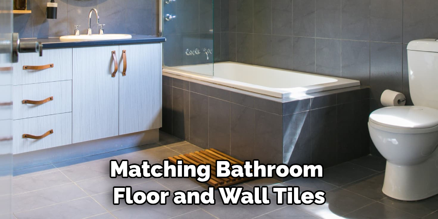 Matching Bathroom Floor and Wall Tiles