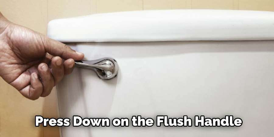  Press Down on the Flush Handle