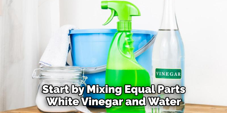 Start by Mixing Equal Parts White Vinegar and Water