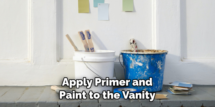 Apply Primer and Paint to the Vanity