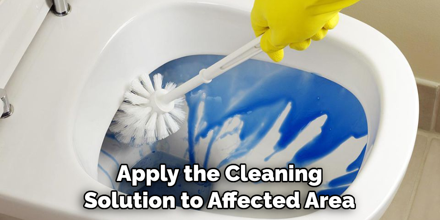 Apply the Cleaning Solution to Affected Area