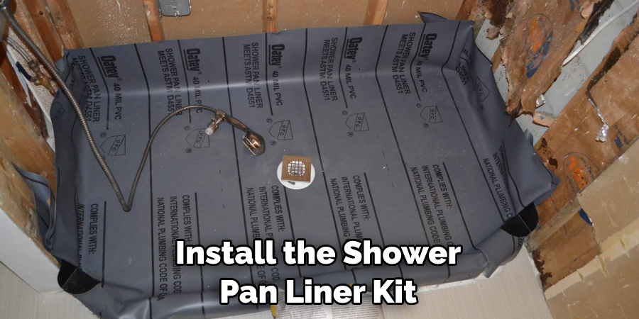 Install the Shower Pan Liner Kit