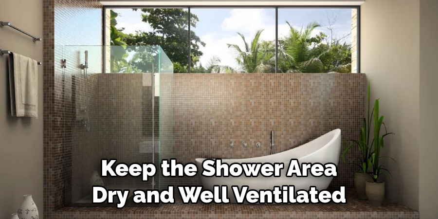 Keep the Shower Area Dry and Well Ventilated