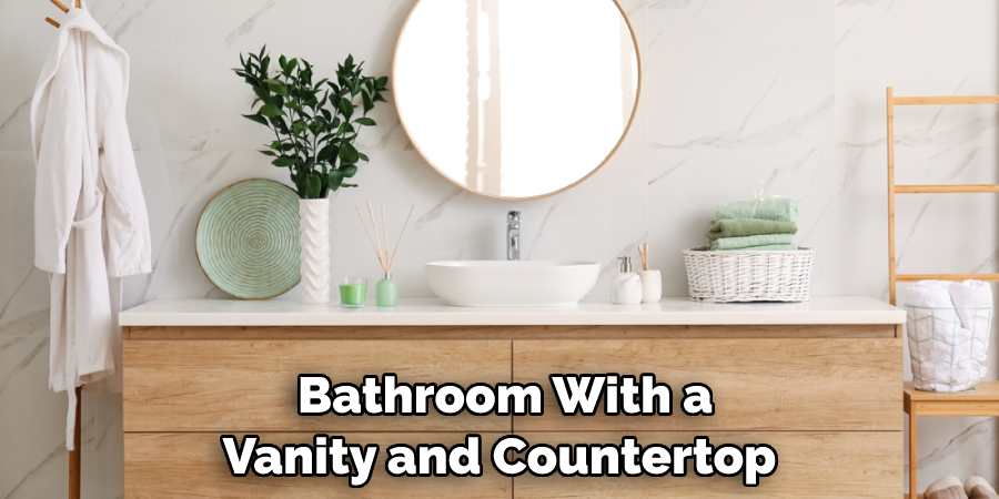 Bathroom With a Vanity and Countertop