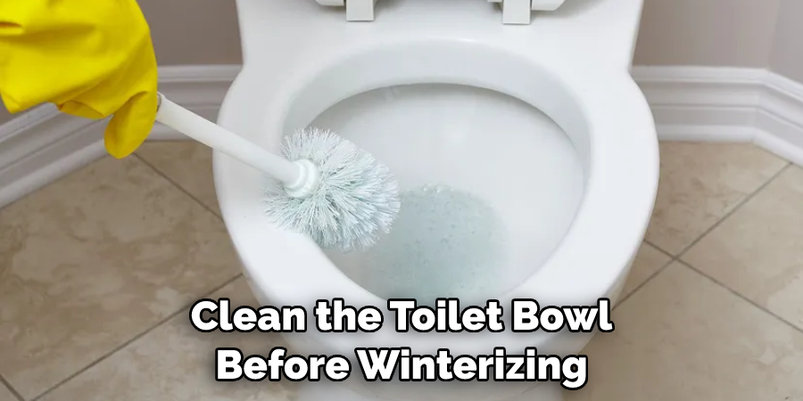 Clean the Toilet Bowl Before Winterizing