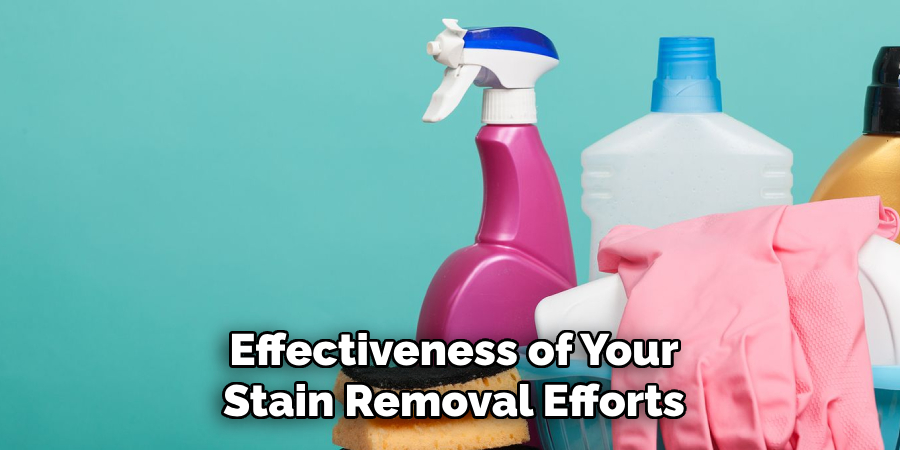 Effectiveness of Your Stain Removal Efforts