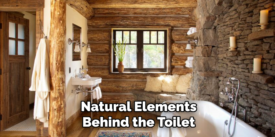 Natural Elements Behind the Toilet