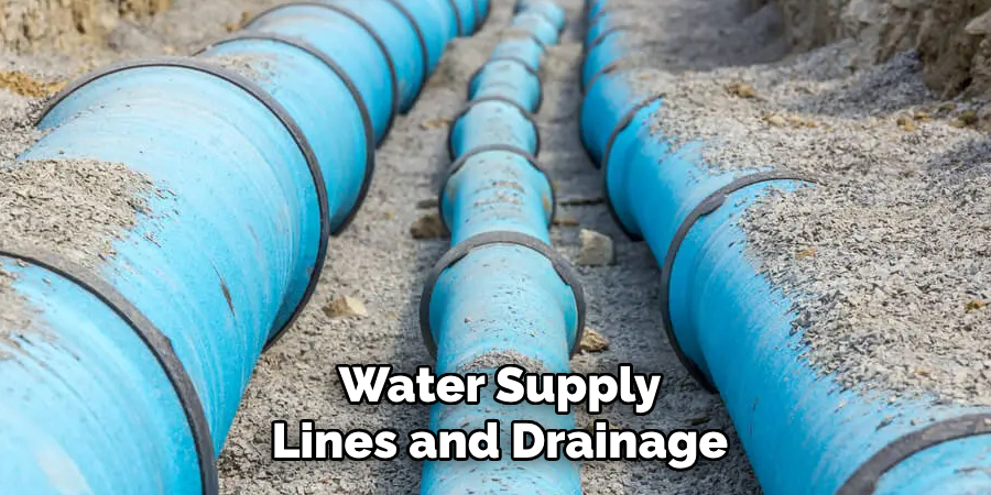 Water Supply Lines and Drainage