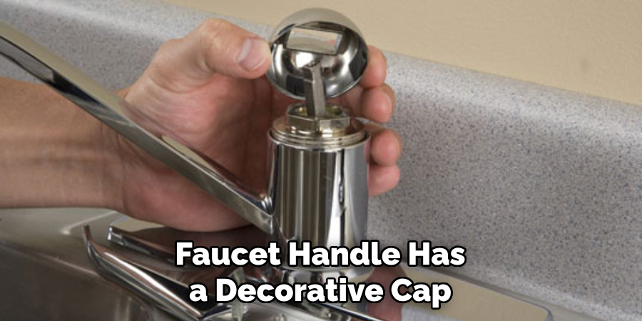 Faucet Handle Has a Decorative Cap