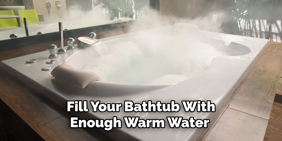 Fill Your Bathtub With Enough Warm Water 
