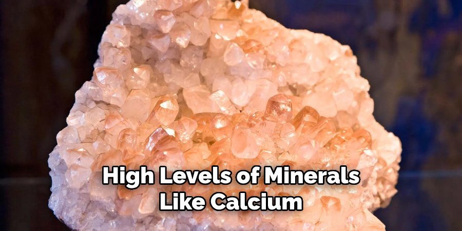 High Levels of Minerals Like Calcium