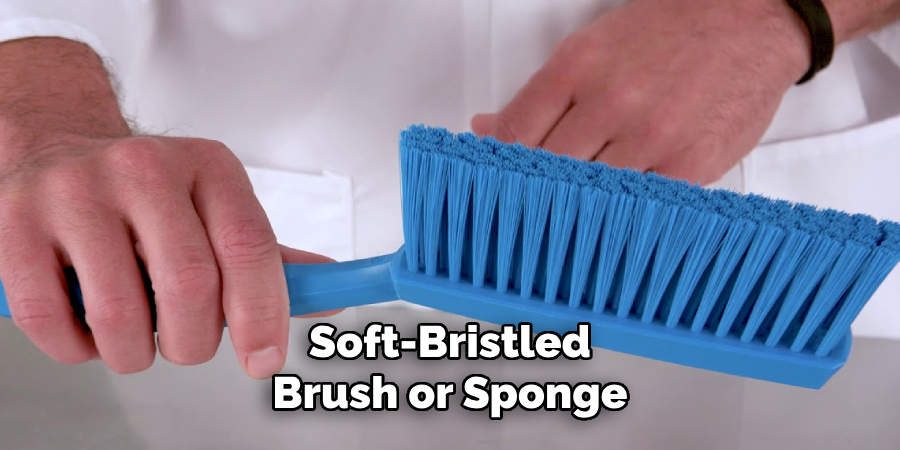 Soft-bristled Brush or Sponge