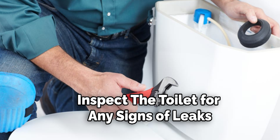 Inspect the Toilet for Any Signs of Leaks