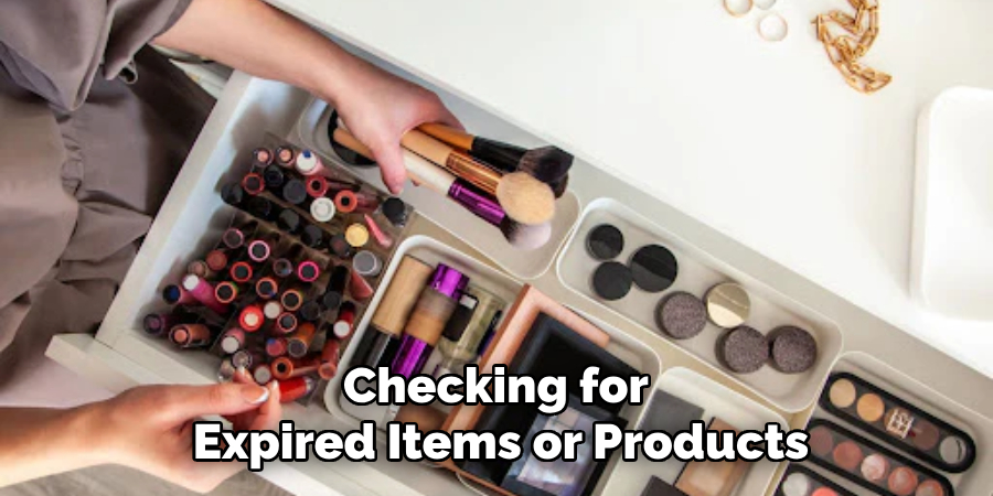 checking for expired items or products