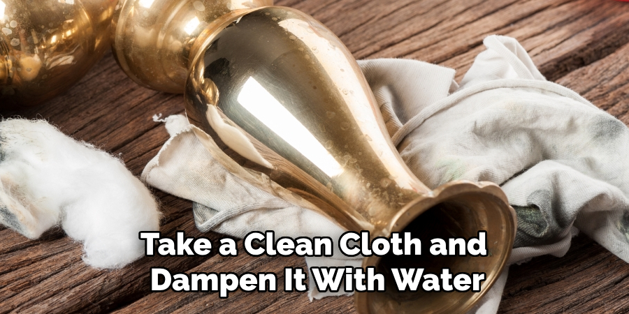 Take a Clean Cloth and Dampen It With Water