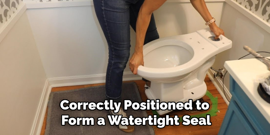 Correctly Positioned to Form a Watertight Seal