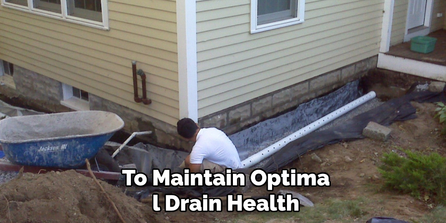 To Maintain Optimal Drain Health