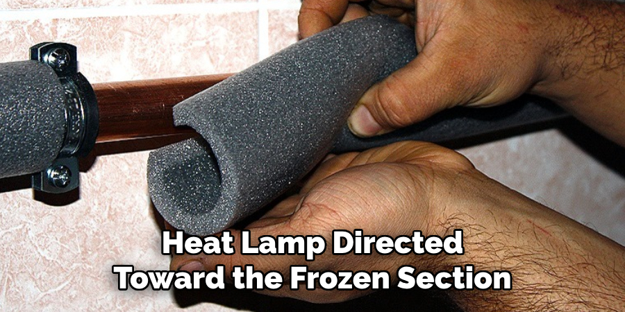 Heat Lamp Directed Toward the Frozen Section