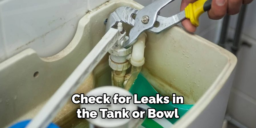 Check for Leaks in the Tank or Bowl
