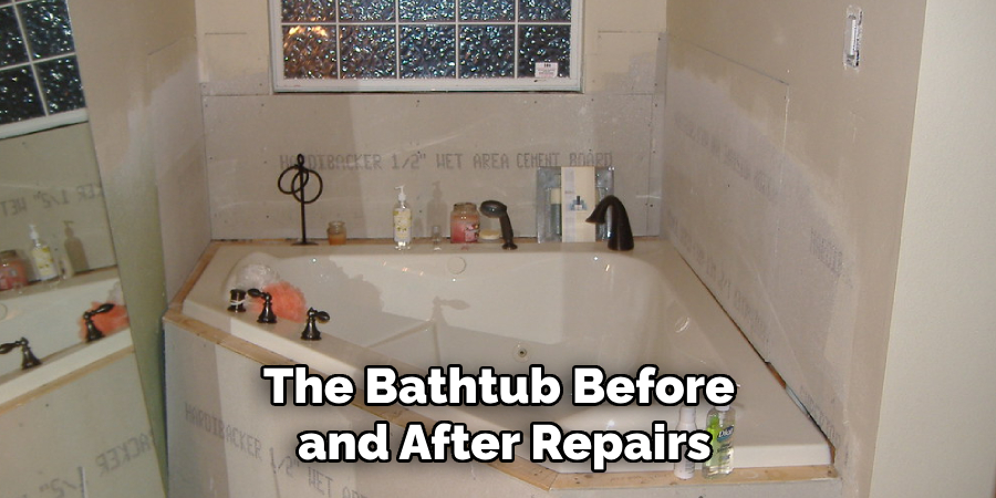 the bathtub before and after repairs