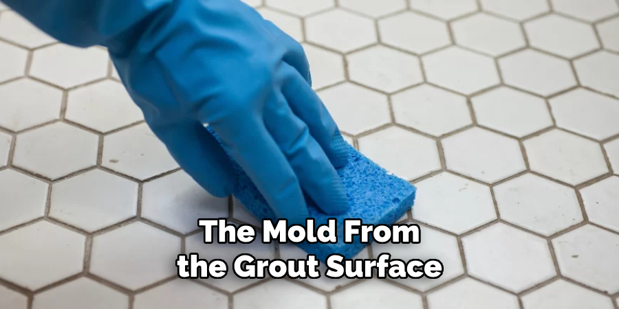 The Mold From
the Grout Surface