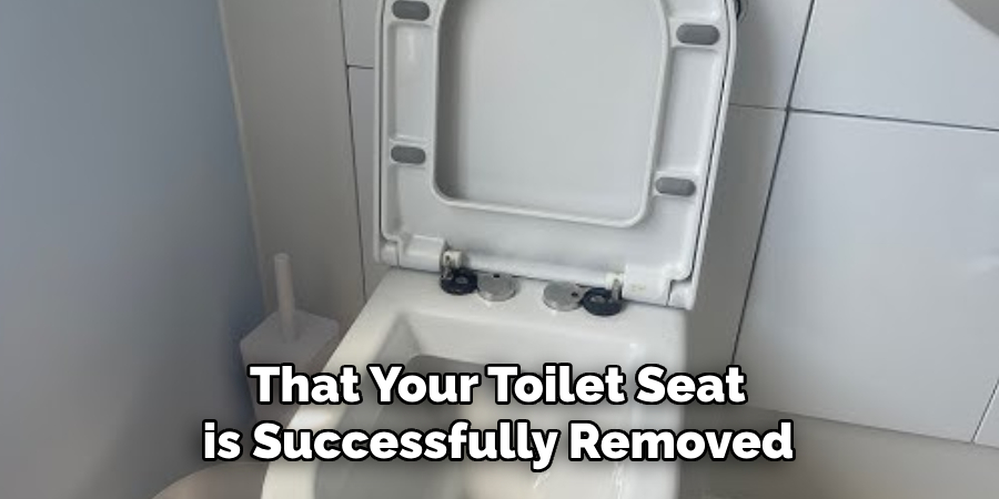 That Your Toilet Seat 
is Successfully Removed