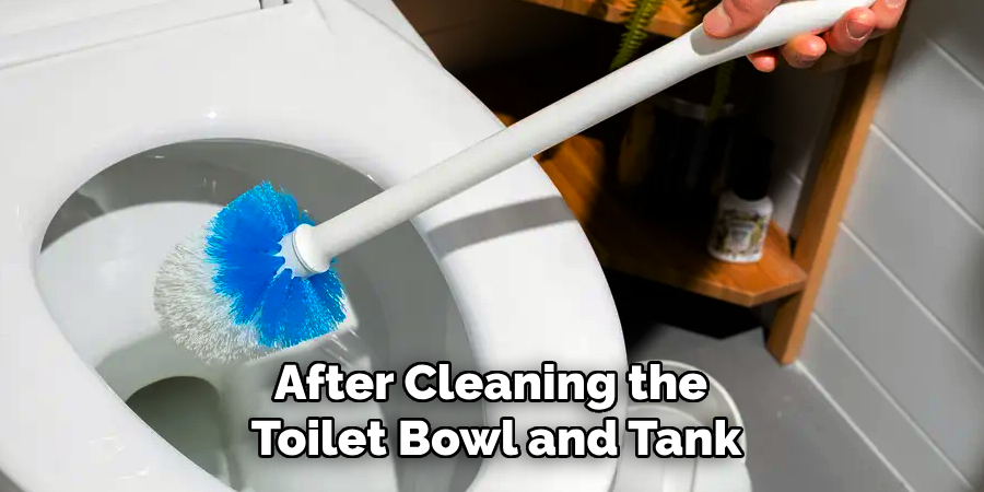 After Cleaning the
Toilet Bowl and Tank