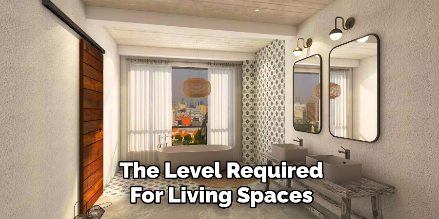 The Level Required
For Living Spaces