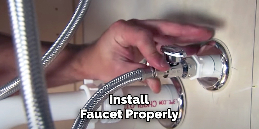 install faucet properly