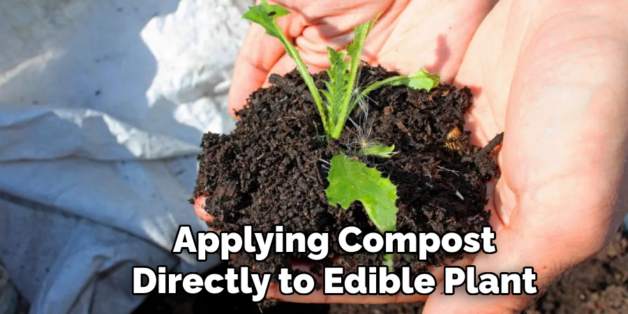 Applying Compost 
Directly to Edible Plant 