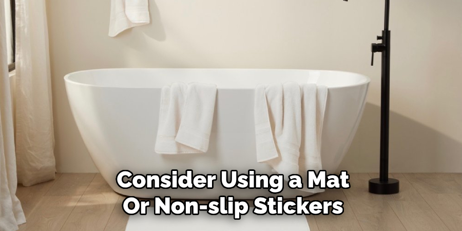 Consider Using a Mat
Or Non-slip Stickers