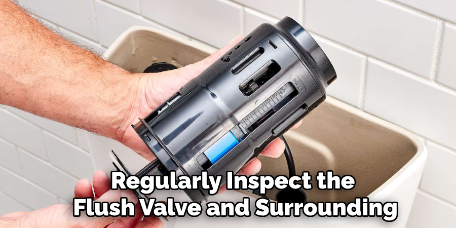 Regularly Inspect the 
Flush Valve and Surrounding
