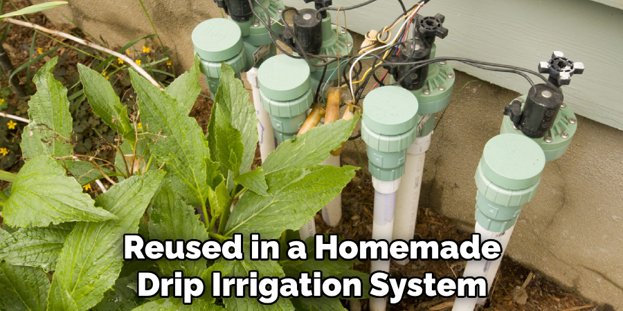 Reused in a Homemade Drip Irrigation System