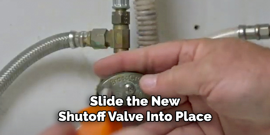 Slide the New Shutoff Valve Into Place