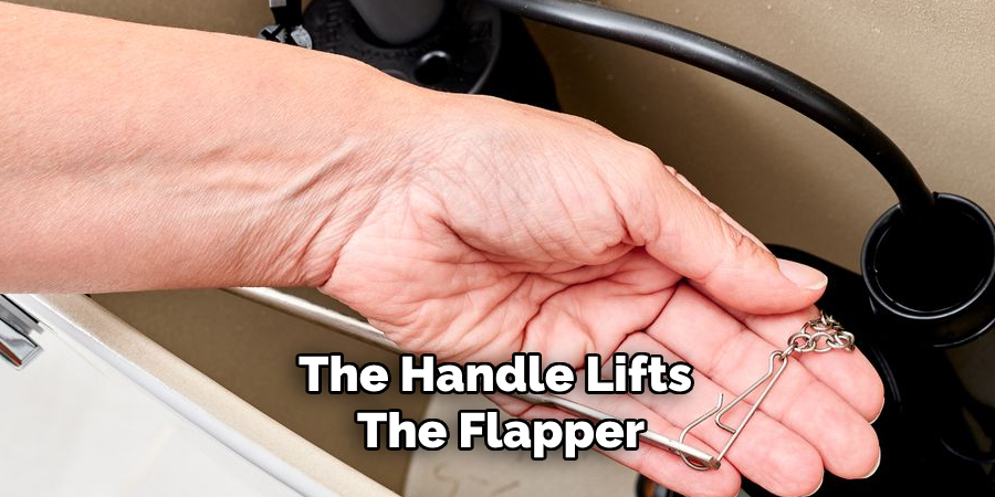 The Handle Lifts 
The Flapper